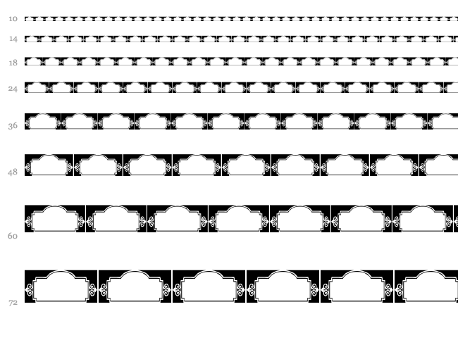 Vintage Panels 04 font waterfall